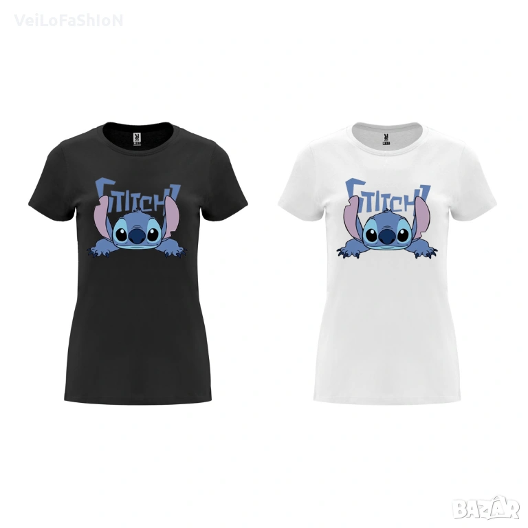Нова сладка дамска тениска с героя Стич (STITCH), в два цвята, снимка 1