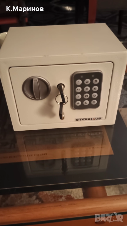  Сейф Steinhaus, Стоманен, Електронно заключване + 2 Ключа., снимка 1