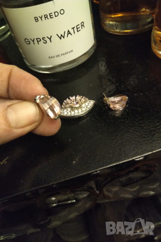 Сребърен лот с морганит  НАМАЛЕНИЕ , снимка 3 - Бижутерийни комплекти - 44658618