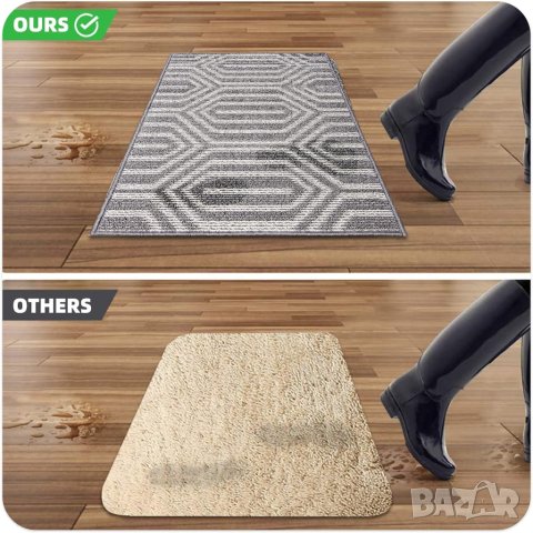 Килимче / изтривалка 50 х 80 см B-UK-SGHL-GREY, снимка 3 - Килими - 42811730