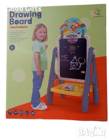 2в1 Голяма Детска дъска за рисуване и писане, Магнитна, снимка 2 - Рисуване и оцветяване - 42842028
