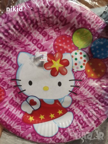 Hello Kitty Коте Кити 10 бр парти чинии чинийки, снимка 3 - Чинии - 18226153
