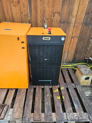 Котел Ferroli на дърва, въглища и пелети SFL4 33kW, снимка 3 - Отоплителни печки - 52174523