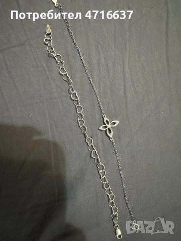 Комплект 2 сребърни гривни, снимка 2 - Гривни - 53307989