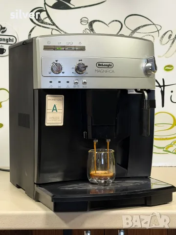 Кафемашина кафе автомат delonghi magnifica с гаранция, снимка 3 - Кафемашини - 55934734