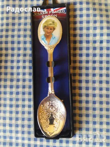 посребрена лъжичка Принцеса Даяна , снимка 2 - Колекции - 49994224
