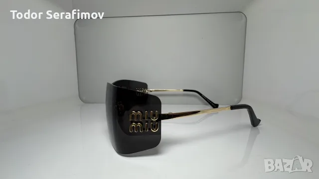 Дамски слънчеви очила Miu Miu Rimless Shield / Visor, снимка 9 - Слънчеви и диоптрични очила - 55982784