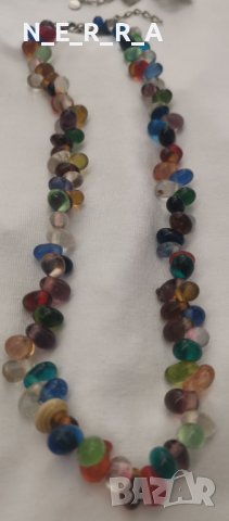Индийски гердан от разноцветни стъкла, снимка 3 - Колиета, медальони, синджири - 42428539