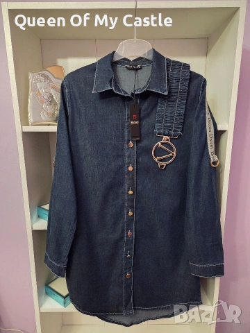 Разкошна рокля деним, снимка 5 - Рокли - 53329509