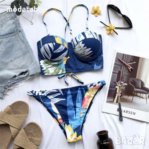 РАЗПРОДАЖБА НА БАНСКИ/ Бански бюстие в син цвят (С, М), снимка 4 - Бански костюми - 29529773