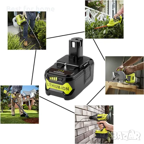 Батерия за Ryobi 18-Volt ONE+ 5 000mAh Li ion, снимка 5 - Винтоверти - 48848235