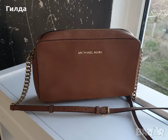 оригинална Michael Kors чанта кожа сафиано налична, снимка 10 - Чанти - 48681670