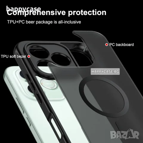 Apple iPhone 18 Pro Max / 18 Pro / 17 Pro Max / 17 Pro / FROSTED MAGSAFE Матов кейс гръб, снимка 4 - Калъфи, кейсове - 56120314