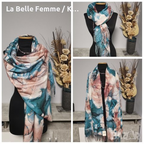 Дамски шалове от кашмир , снимка 2 - Шалове - 42577004