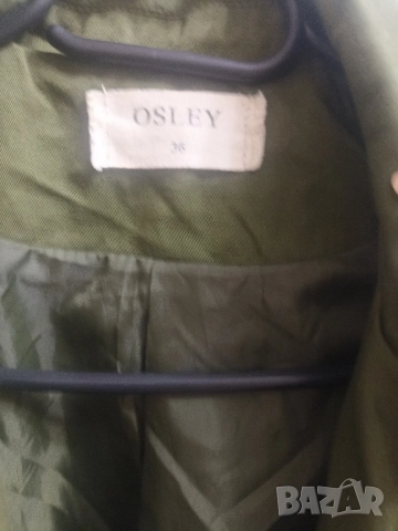 маслено зелено есенно дамско яке с капси, снимка 6 - Якета - 51895257