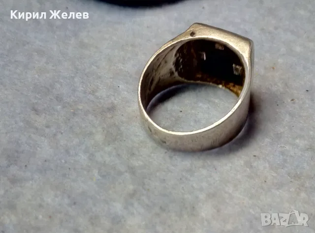 АРИСТОКРАТИЧЕН КЛАСИЧЕСКИ МОДЕЛ СРЕБЪРЕН ПРЪСТЕН СРЕБРО 925 с ЮВЕЛИРНО ШЛИФОВАН ЧЕРЕН ОНИКС 49980, снимка 11 - Пръстени - 50024975