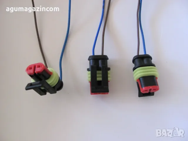 . amp конектор 2 пина мъжки - букса мъжка