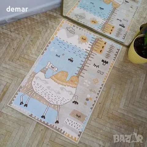 Килимче за детска стая Desert Camel 60x90 с тънък велурен релеф, снимка 4 - Килими - 55933413