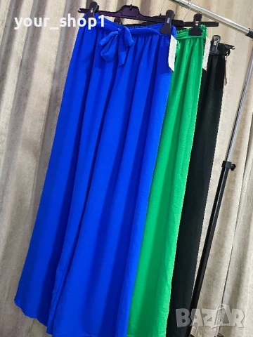 Панталон 3 цвята широк крачол ластик при талията , снимка 1