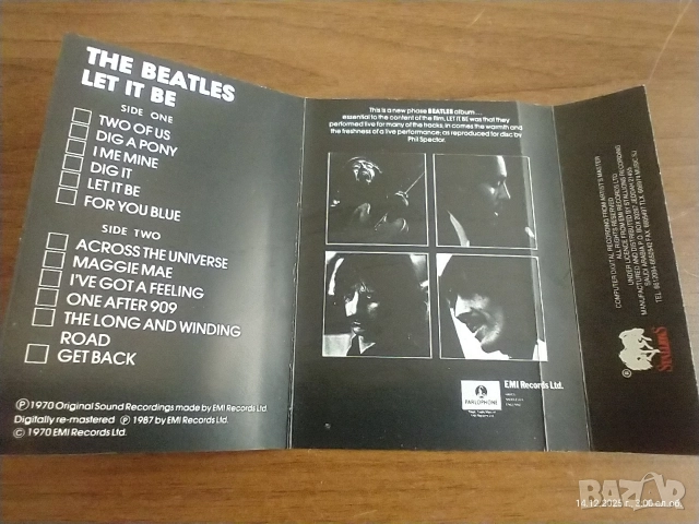 Рядка аудио касета The Beatles – Let It Be, снимка 4 - Аудио касети - 52792633