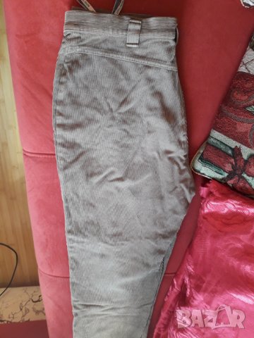 Дамски кафяв панталон рипсено кадифе, снимка 3 - Панталони - 29984350