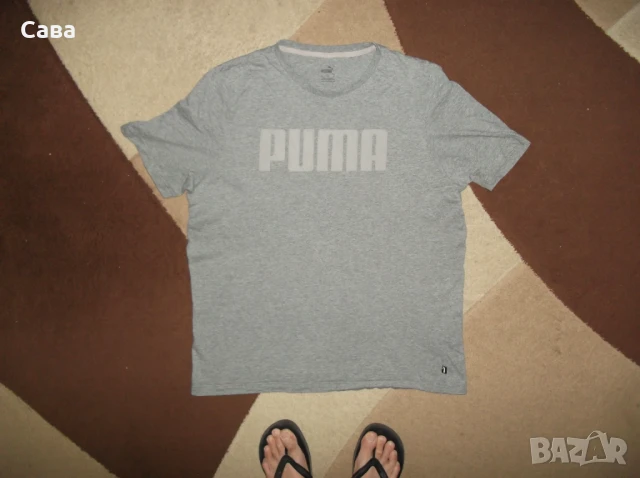 Тениска PUMA   мъжка,Л-ХЛ   /жълта и сива/, снимка 5 - Спортни дрехи, екипи - 19099372