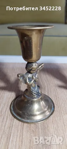 свещници месинг два броя за ценители , снимка 5 - Декорация за дома - 50327892