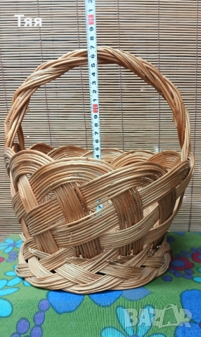 Плетена кошница , снимка 5 - Декорация за дома - 51528266