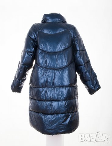 Зимно дамско дълго тъмносиньо яке марка Tantra - XL/2XL, снимка 3 - Якета - 38478680
