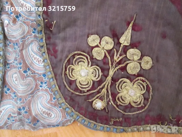 Старо елече за носия -златна сърма, снимка 3 - Антикварни и старинни предмети - 49827893