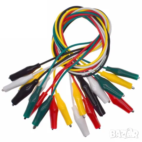 Крокодилчета, щипки тип алигатор, кабел