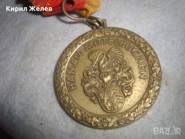 1972г. ХАНАУ РЯДЪК КОЛЕКЦИОНЕРСКИ ПОСРЕБРЕН БРОНЗОВ НЕМСКИ МЕДАЛ с РИЦАРСКИ ГЕРБ 30654 , снимка 10 - Антикварни и старинни предмети - 38026178
