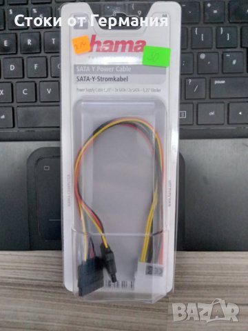 Захранващ кабел - HAMA 5.25" - 2x Serial ATA, снимка 1 - Кабели и адаптери - 38371341