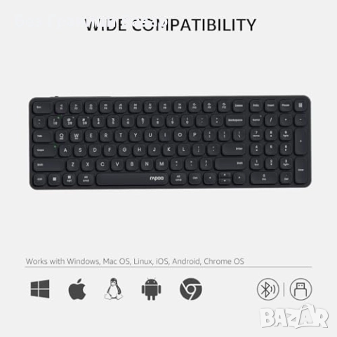 Нова Ултратънка алуминиева клавиатура за лаптоп таблет телефон работа, снимка 2 - Клавиатури и мишки - 51897617