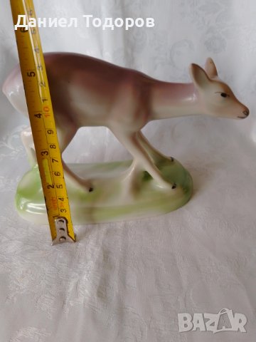 Стара Българска  Порцеланова Фигура - Сърна - с Маркировка, снимка 13 - Статуетки - 42224185