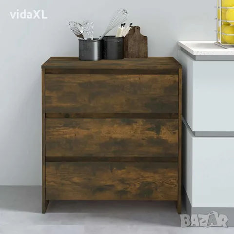 vidaXL Сайдборд, опушен дъб, 70x41x75 см, инженерно дърво, снимка 2 - Бюфети - 56148046