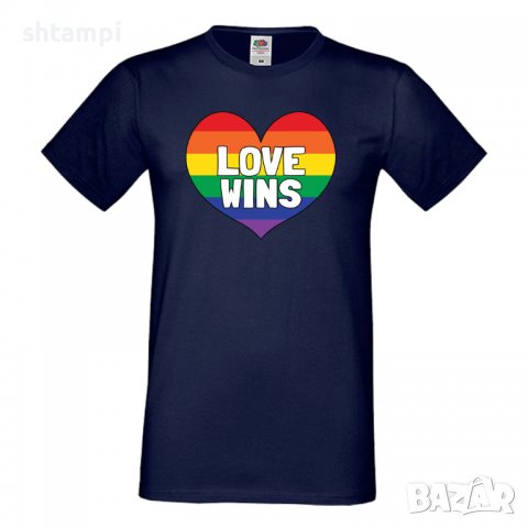 Мъжка тениска Love Wins multicolor Прайд,Празник.Повод,Изненада, снимка 7 - Тениски - 37103331