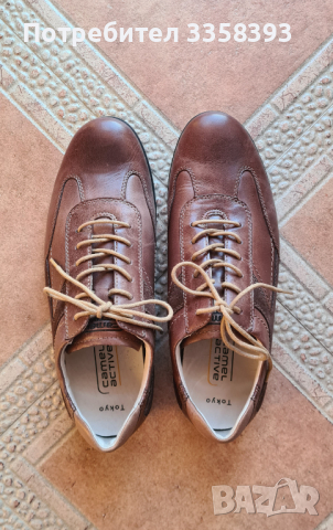 мъжки кожени обувки 43 Camel active, снимка 4 - Официални обувки - 44510584