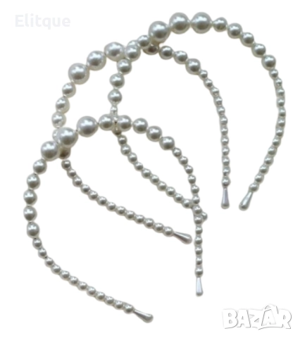 Дамска диадема с перли - нежен аксесоар, фина ръчна изработка, снимка 4 - Други - 52889176