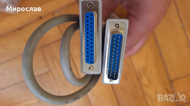 Продавам LPT кабел 1м. 25pin m - 25pin f, снимка 3 - Кабели и адаптери - 55861506