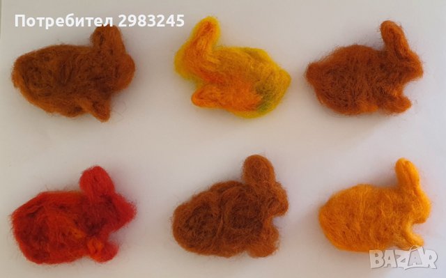 Зайчета от вълна в различни цветове , снимка 5 - Други - 42300724