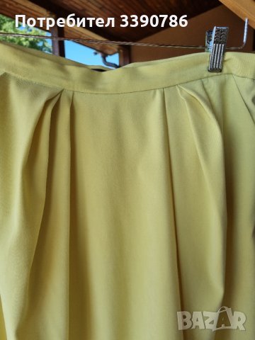 Дамска жълта пола , снимка 5 - Поли - 42101756