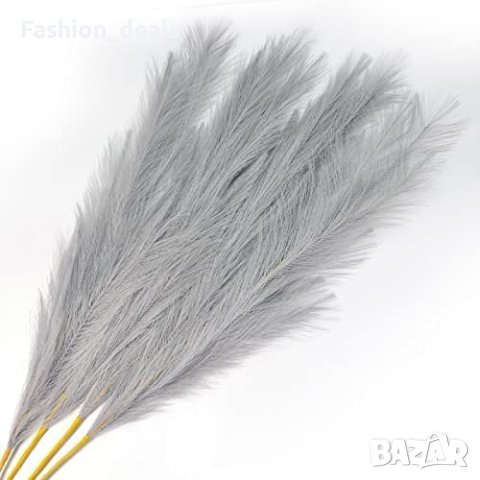 Нов пухкав декор изкуствена трева от пампас Фалшиви цветя за ваза стая, снимка 6 - Декорация за дома - 40764650
