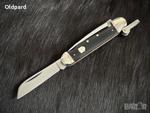 Висококачествен джобен сгъваем морски нож Black Micarta Marlin Spike. RR2386