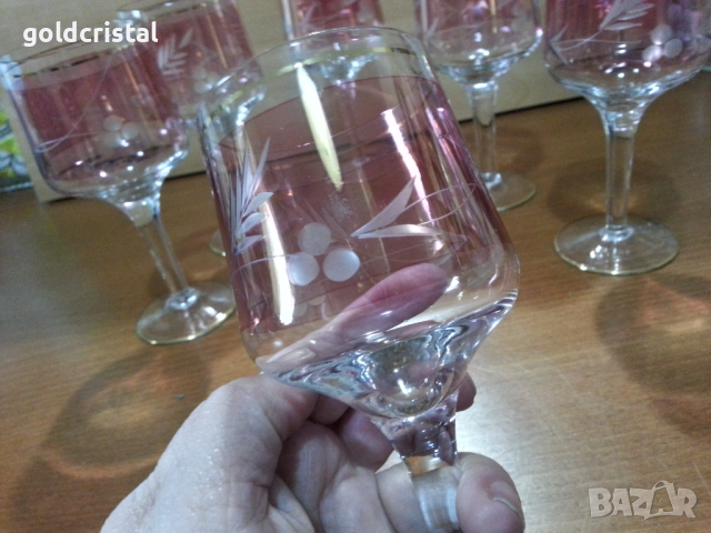 Ретро кристални чаши , снимка 5 - Антикварни и старинни предмети - 44928799