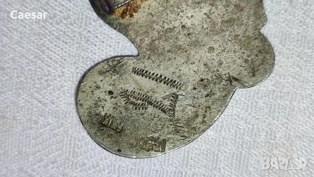 Старинен комплект сребърни пафти и гривна – 84 г, снимка 6 - Антикварни и старинни предмети - 52085155