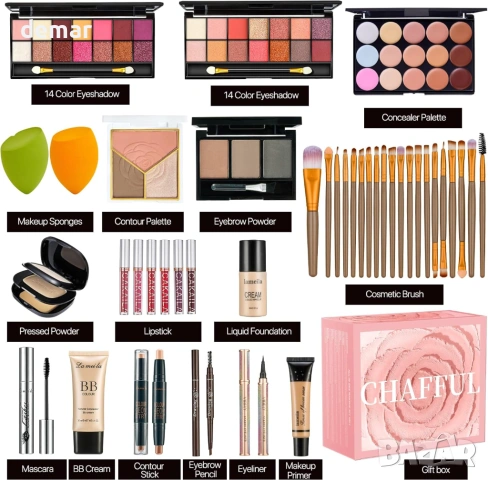 Комплект грим „всичко в едно“ за жени, пълен подаръчен комплект, снимка 2 - Комплекти и лотове - 54224314