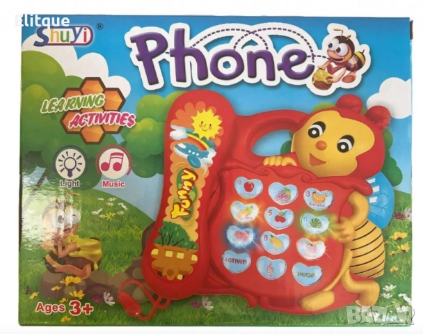 Интерактивна играчка „Музикален телефон Пчела“ – Образователно забавление за деца