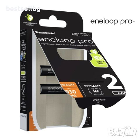 Мощни акумулатрони батерии Panasonic Eneloop Pro HR03 AAA 930mAh 1.2V, снимка 6 - Къмпинг осветление - 40480756