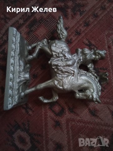 Сувенир стар кон с конник ловец  29123, снимка 4 - Декорация за дома - 37270650